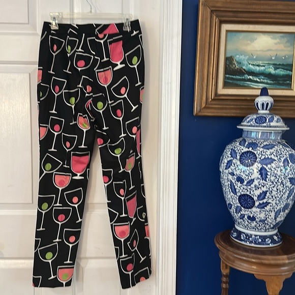 NWOT Women’s Cali Cali Black & Pink Cotton & Spandex Martini Pants Size 5 - Picture 5 of 6